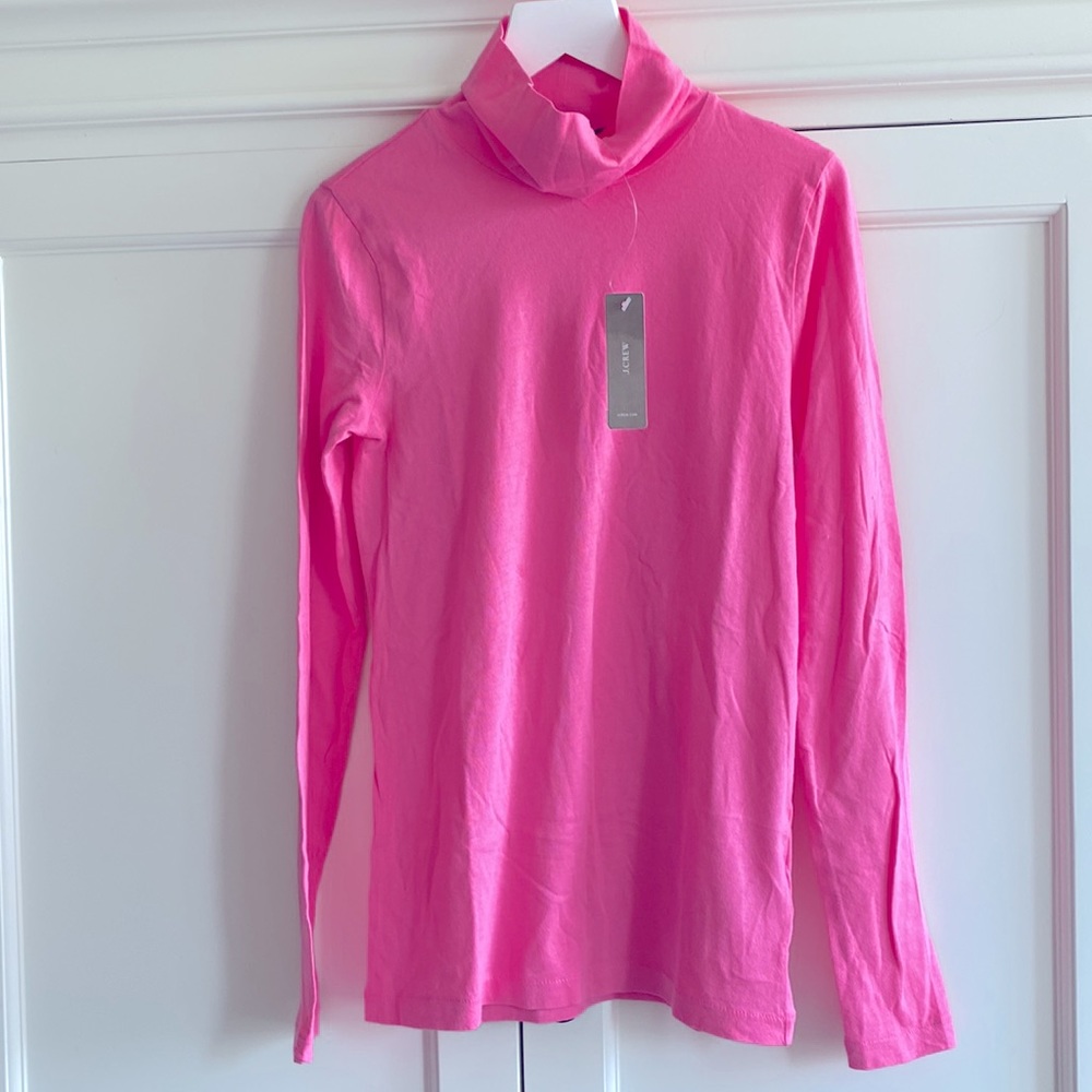 J.Crew Tissue Turtleneck, pink, XS